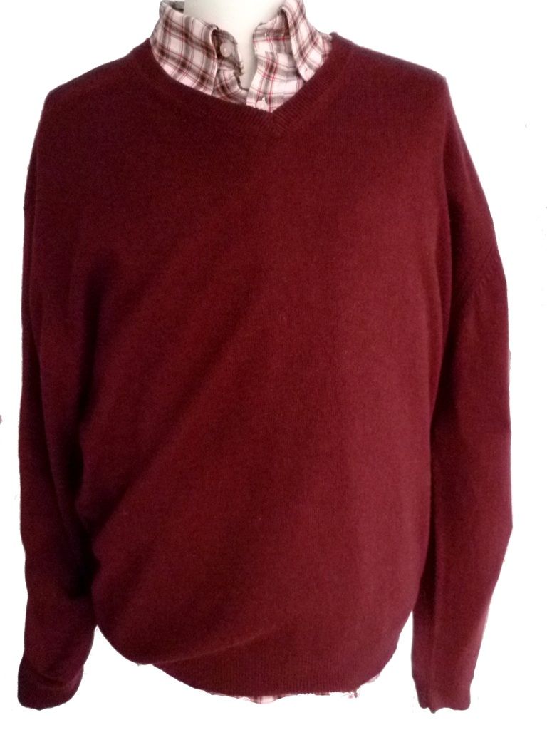 LUXURIÖSER PULLOVER,ROT,CASHMERE MIX,A.W.DUNMORE GR. 56