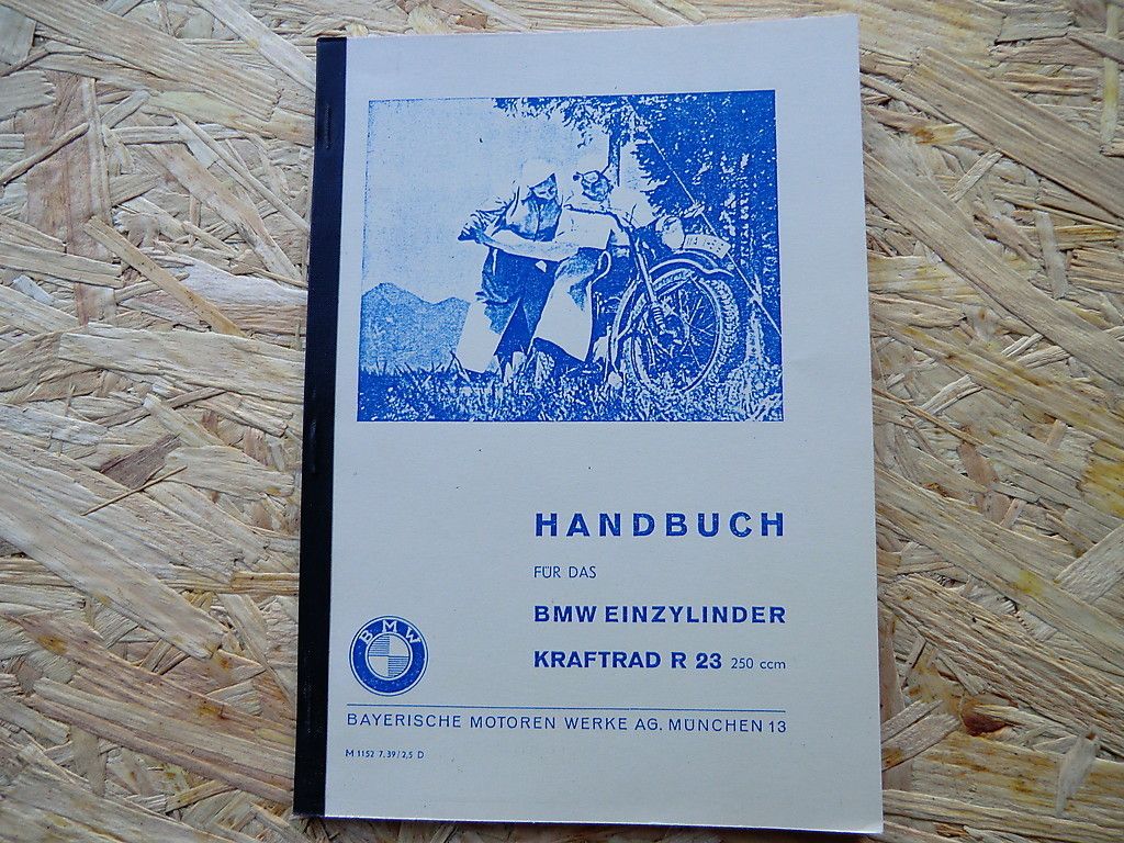 BMW R23 Handbuch Betriebsanleitung Wartung