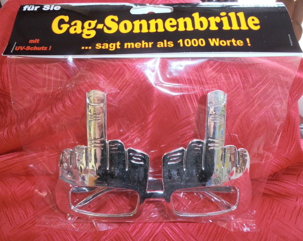 Gag Brille Stinkefinger, Geburtstag, Party, Fasching, Scherzartikel