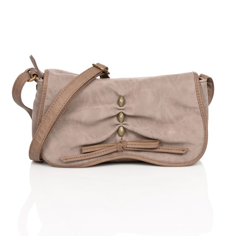 TAMARIS Damen Handtasche Small Saddlebag Laura Taupe Office Freizeit