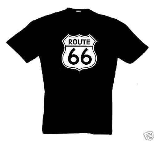 ROUTE 66 T SHIRT (S bis XXL) für Biker/Trucker/Trike