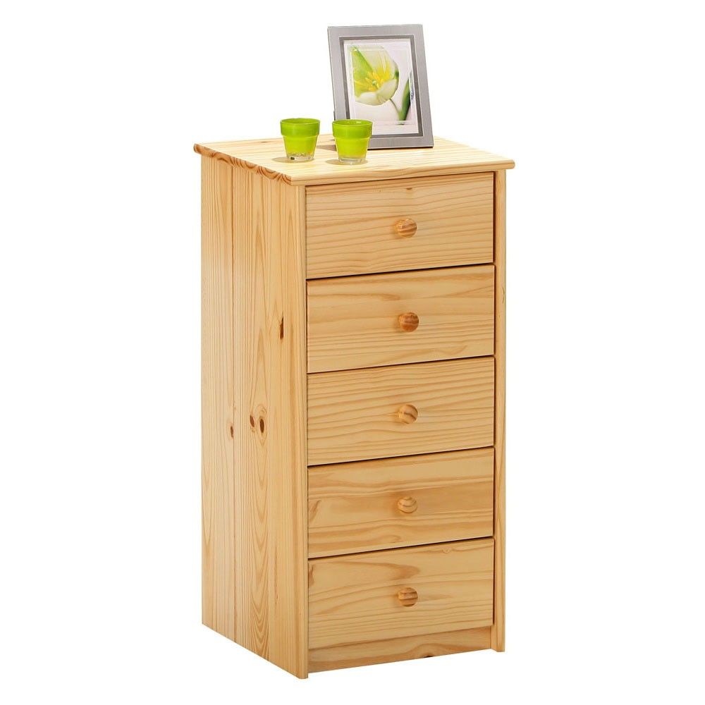 Hochkommode Kommode Kiefer massiv massiv Schrank Anrichte Highboard