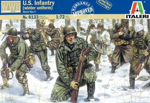 72 Figuren Italeri 6133 WWII US Infantry Winter Uniform WKII Amis im
