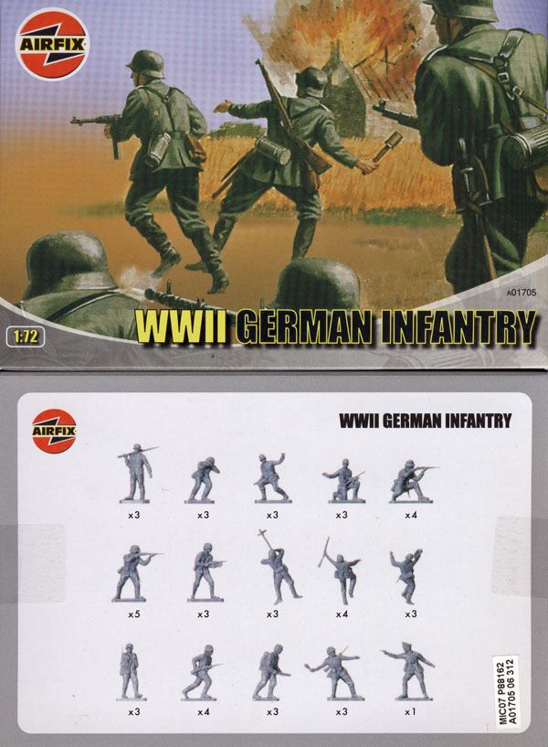 72 Figuren Airfix A01705 WWII WKII Deutsche Soldaten Wehrmacht