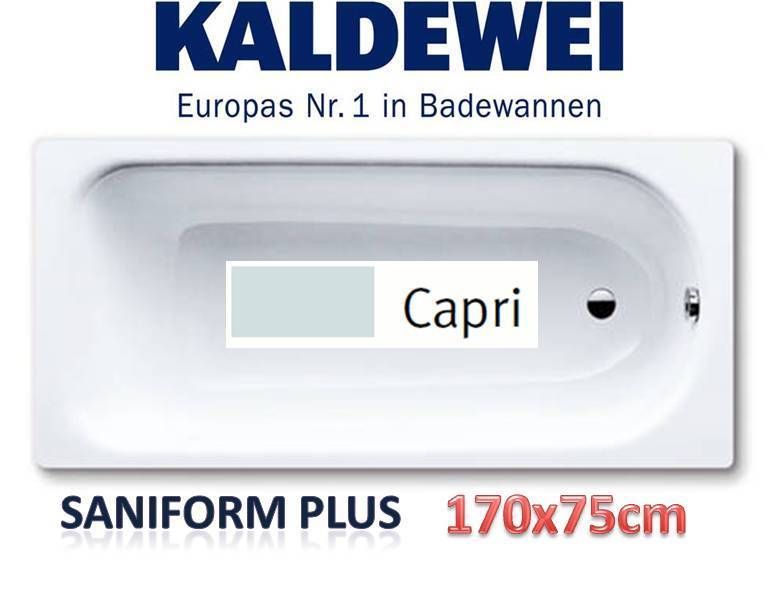 Kaldewei Stahlwanne SANIFORM PLUS, 170 x 75 x 41 cm, capri