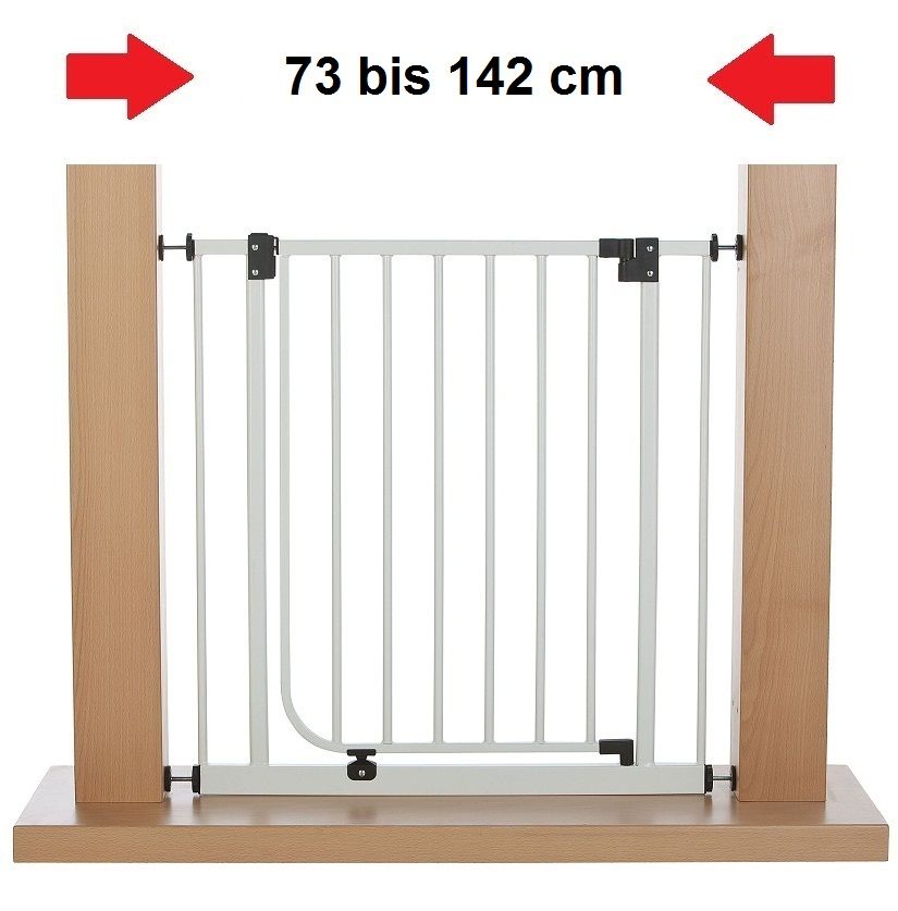 Türschutzgitter Treppenschutzgitter 73   142 cm Polarweiß EasyStep