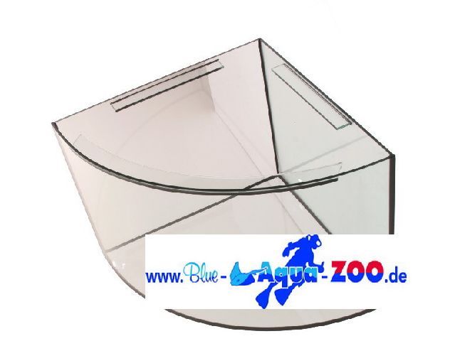 Eck Aquarium 87x87x61 cm Corner Glas Becken Gebogen