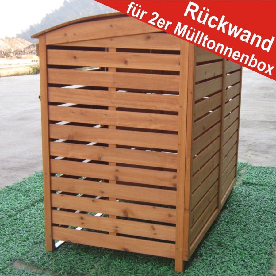 Rückwand Holz für 2er 240l Mülltonnenbox Mülltonnenverkleidung