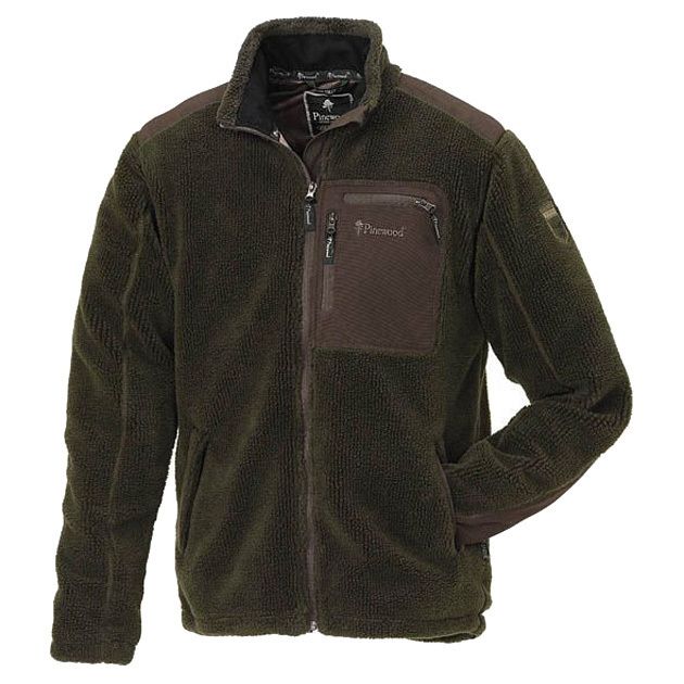 PINEWOOD NEW BORE FASERPELZJACKE TEDDYJACKE / JAGD GRÜN   BRAUN