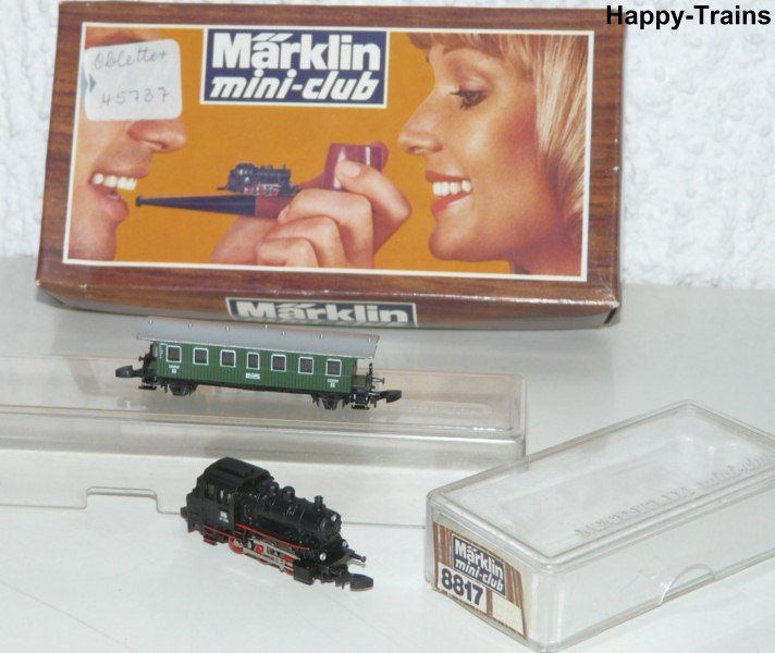 Märklin Mini Club / Dampflok 8800 BR 89 + Personenwagen 8700 Spur Z
