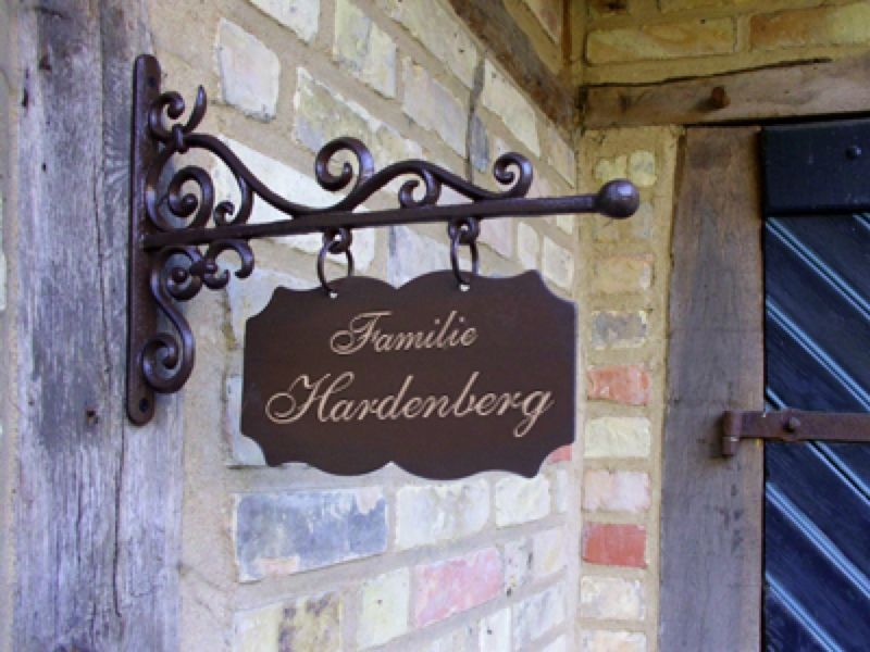 Hausschild f.Hausnummer,Namenschild,Ladenschild, kl.eck