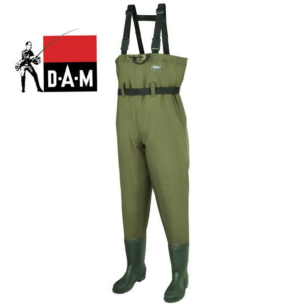 DAM Hydroforce Taslan Nylon Wathose Wathosen Anglerhose Teichhose GR