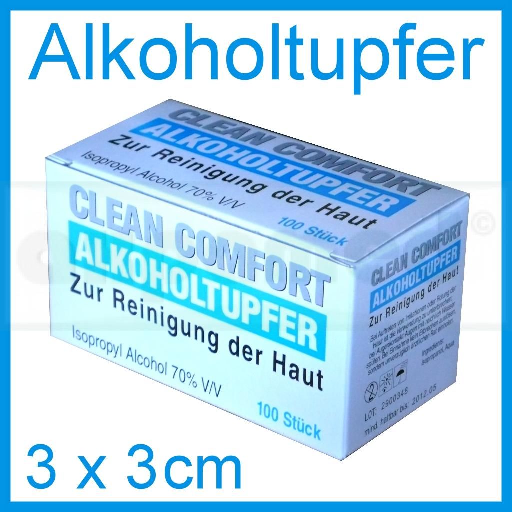 100 Alkoholtupfer Insulintupfer Alkoholpads Alkohol Pads Tupfer