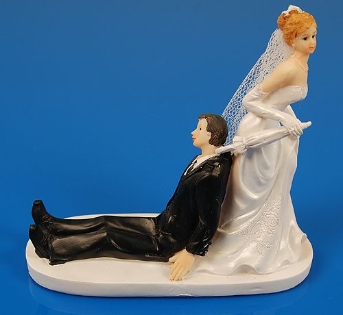 TORTENFIGUR TORTENAUFSATZ HOCHZEIT LUSTIG DEKO SCHIRM