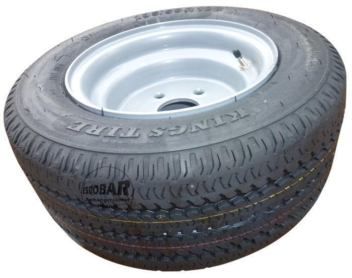 195/55R10C Anhängerreifen Komplettrad Felge 6,00x10 LK 5x112 195