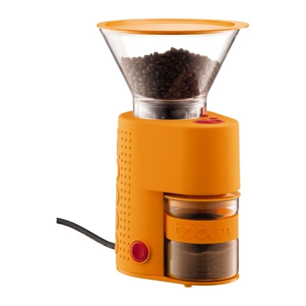 Bodum Bistro elektrische Kaffeemühle orange