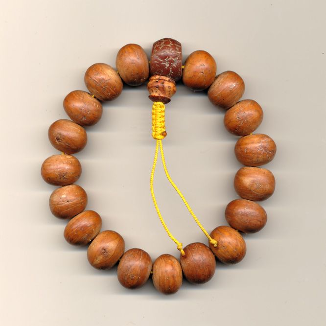 Tolle Mala aus Thailand Buddha Teakholz Edelholz HUNG