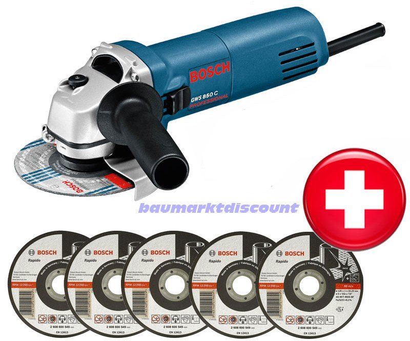 Bosch Winkelschleifer GWS 850 C 125 mm + Zubehör NEU