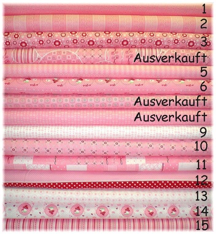 PW 14 Stoffe, tante ema, Baumwolle, Stoffpaket 127 sweet, rosa