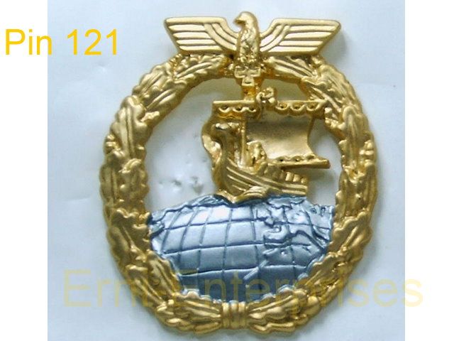 PIN Militaria MARINE HILFSKREUZER Abzeichen 121 TOP