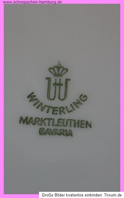 Schüsseln Schalen Speiseservice weiss Winterling Marktleuthen