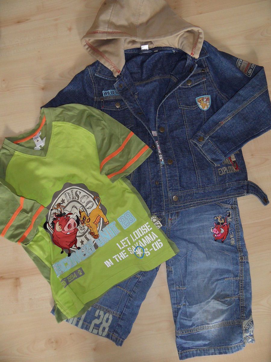 Jungenpaket 128 134 KONIG DER LOWEN DISNEY Hose T Shirt Jacke SUPER