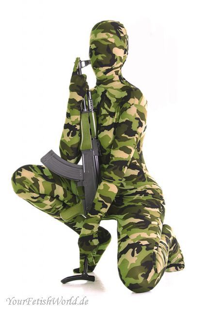 Lycra Ganzanzug Catsuit Overall Camouflage