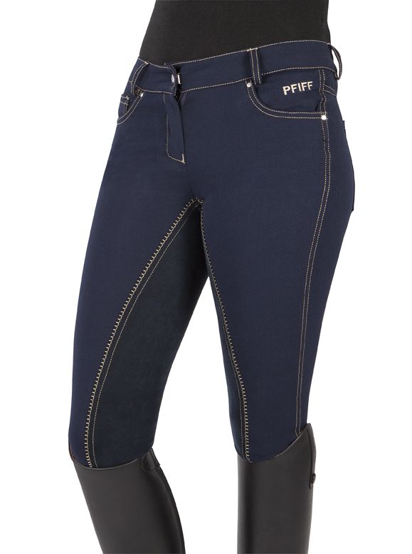 Reitjeans VOLLBESATZREITHOSE braun JEANS LOOK Gr. 134 176+36 44