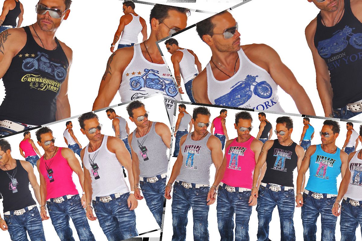 MeGaTrenDy STretch Muscle Muskel T   Shirt TankTop 3290 M L XL XXL