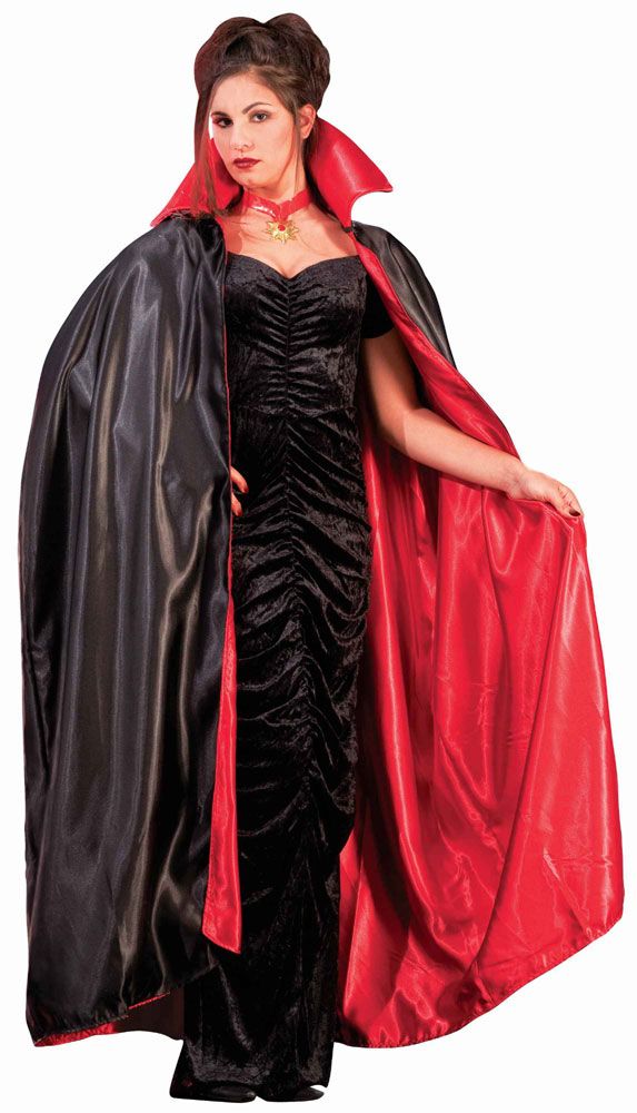 Halloween Damen Kostuem Umhang 142 cm Cape Vampir Vampirkostuem