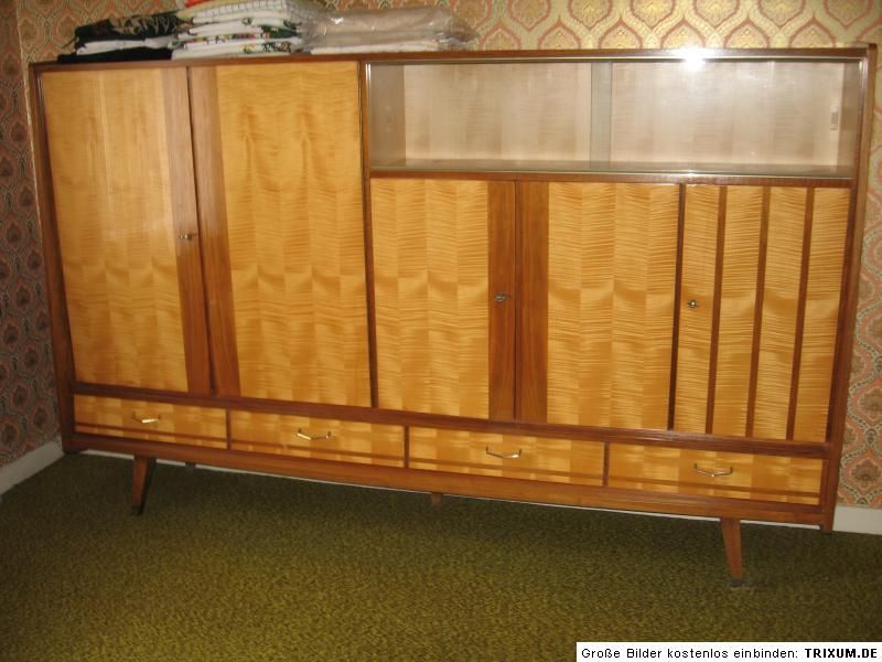 50er Jahre Schrank Wohnzimmerschrank Aufbewahrungsschrank 148 cm hoch