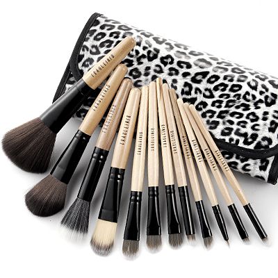 Fraulein38 12tlg Brush Pinsel Set Pinselset Make up Set Echt HAAR