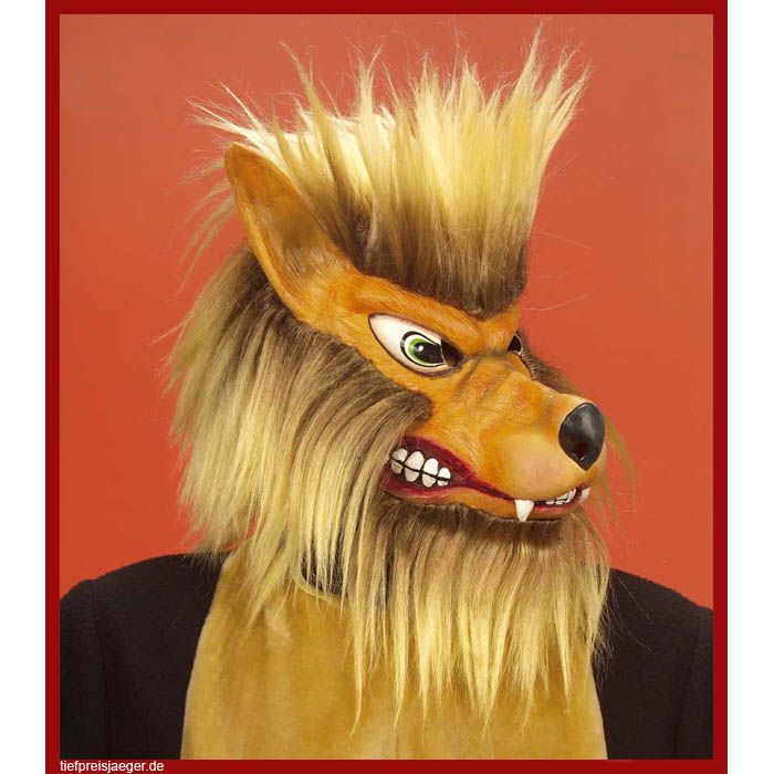 BÖSER WOLF MASKE # Karneval Fasching Wolfsmaske Raubtier Kostüm