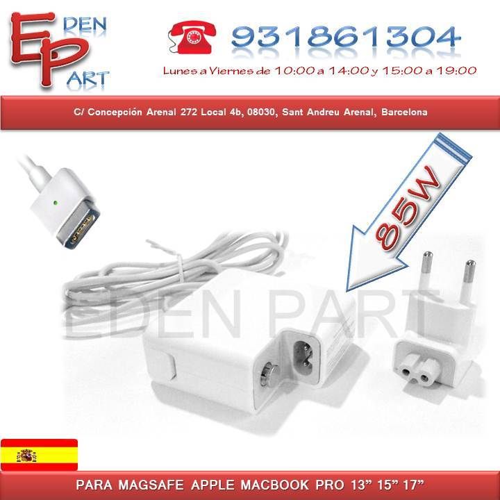 CARGADOR 18,5V 4,6A 85W 5 PINCHOS APPLE MACBOOK Pro A1211 A1212 A1226