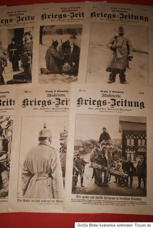 10 Kriegs   Zeitung / Illustrierte 1915 / Lübecker