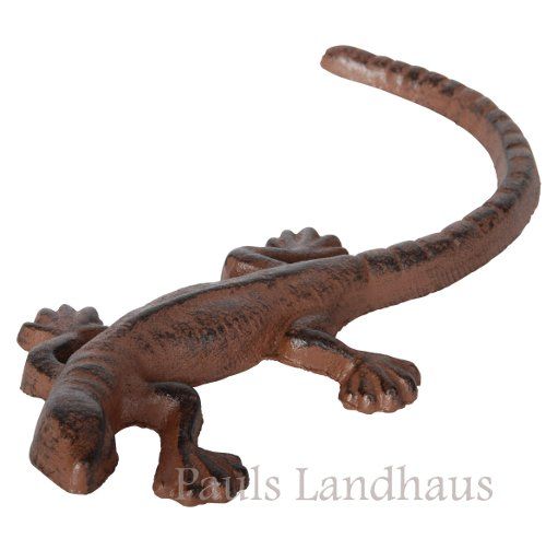 EIDECHSE SALAMANDER GECKO GUSSEISEN MAUERDEKO NEU