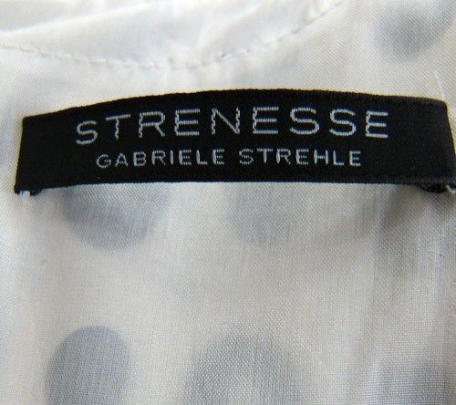 STRENESSE by GABRIELE STREHLE KLEID beige schwarz Gr. 36   100% SEIDE