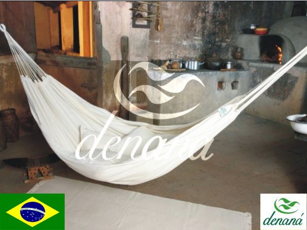 XXL BRASILIANISCHE HÄNGEMATTE 390X165 BEIGE 104 RIESIG BRAZILIAN