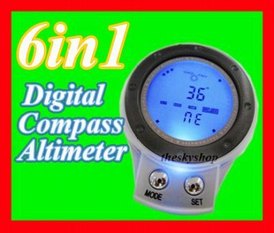 Digital Höhenmesser Thermometer Kompass Barometer Uhr