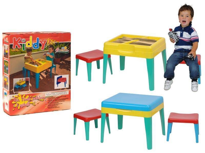 SANDTISCH SPIELTISCH WASSER + SAND TISCH + 2 HOCKER NEU