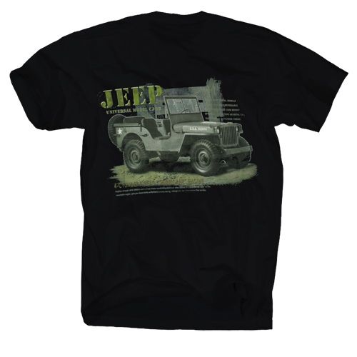 JEEP T SHIRT WILLYS CJ WRANGLER USA MILITARY GR.S