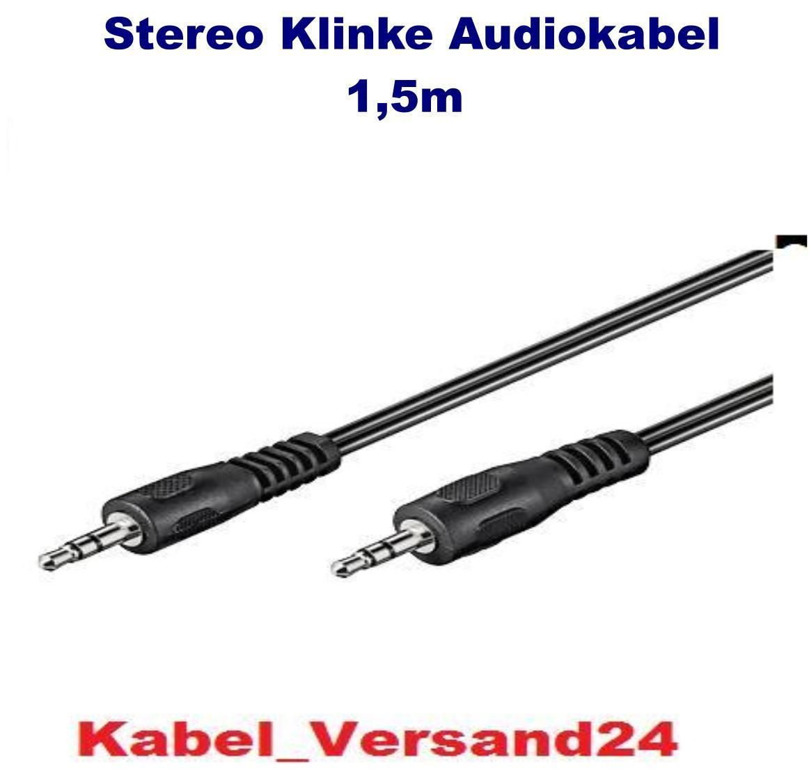 5m Klinke Audio Kabel 2x 3,5mm Klinke Stecker NEU