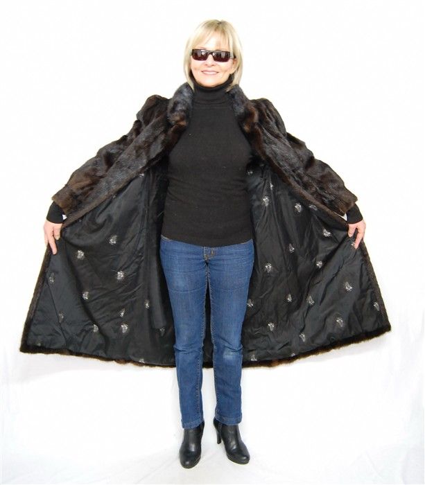 S736 Nerzmantel Nerz Pelz Mantel Pelzmantel Mink Fur Coat Piel