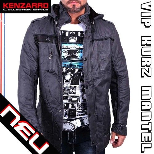 5831 EDLES KENZARRO VINTAGE JACKE KURZ MANTEL GRAU UVP169,90€