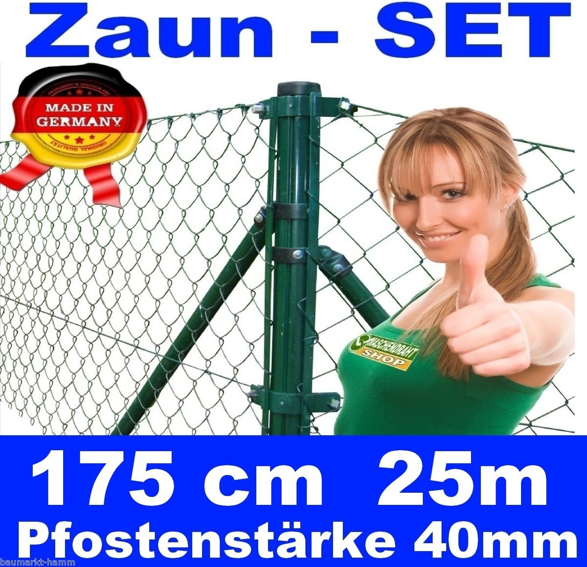 Maschendraht Zaun Zaun Set Zaun Geflecht Draht 175cm