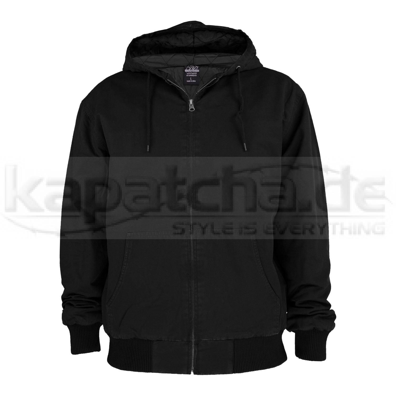 Urban Classics Cotton Zip Hoody Black TB197