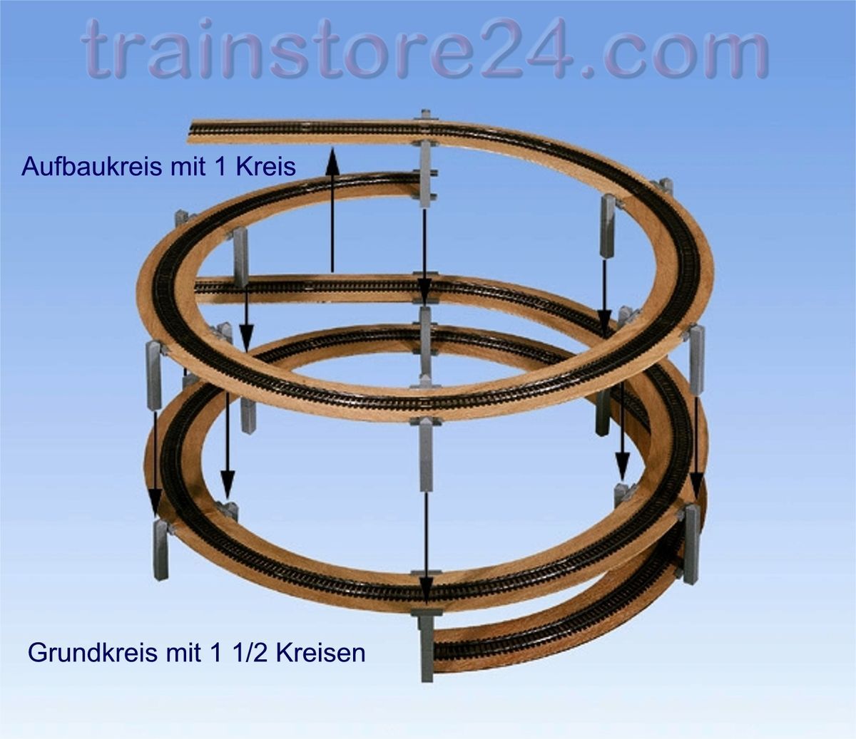 NOCH 53026 Gleiswendel Grundkreis, 194/230 mm Spur N