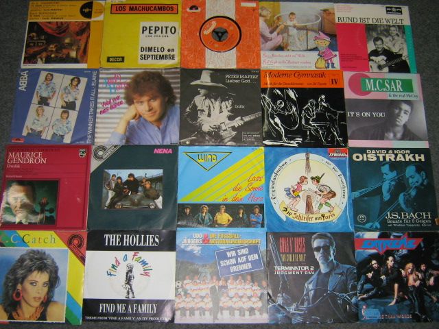 100 7 SINGLES 1950 1990 SAMMLUNG/PAKET/COLLECTION/LOT