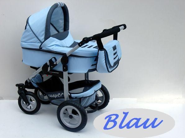 3in1 Cooper KOMBI KINDERWAGEN & Buggy & BABYSCHALE Farbe Blau NEU/OVP