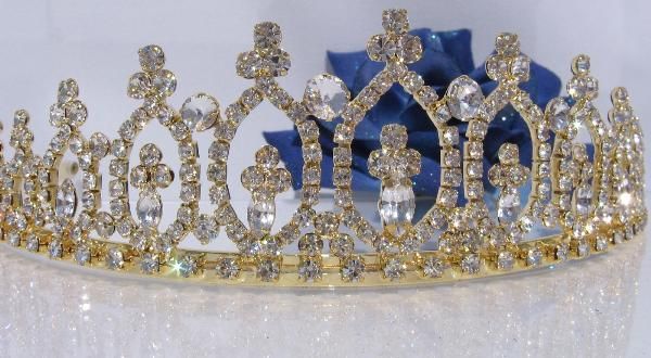 KOENIGLICH UND EDEL Funkelndes Traum   Diadem gold Neu